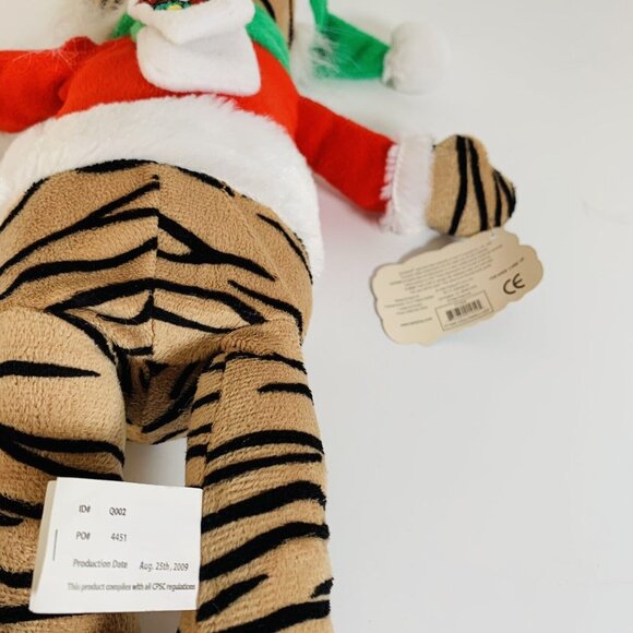 KellyToy Christmas Holiday Tiger Plush Festive Stuffed Animal Holiday Decor Gift - Picture 13 of 14